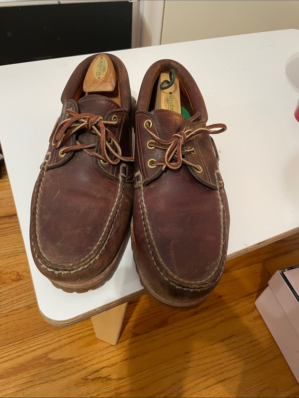 Timberland Brown Leather Moc-Toe Boat Shoes